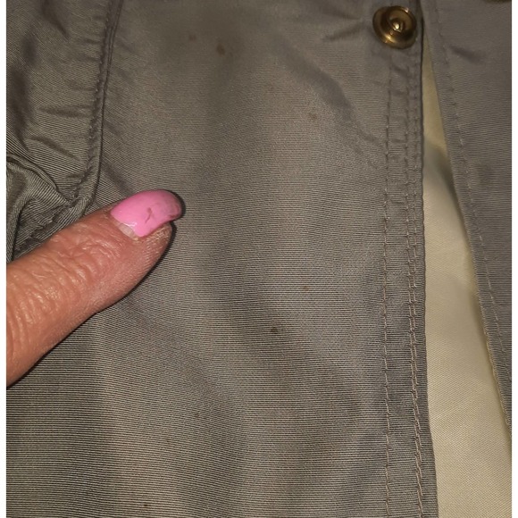 Vtg Woolrich Khaki Blanket Wool lining Chore Parka Field Hiking Jacket LG - Picture 14 of 14